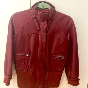 Bebe Red Leather Jacket